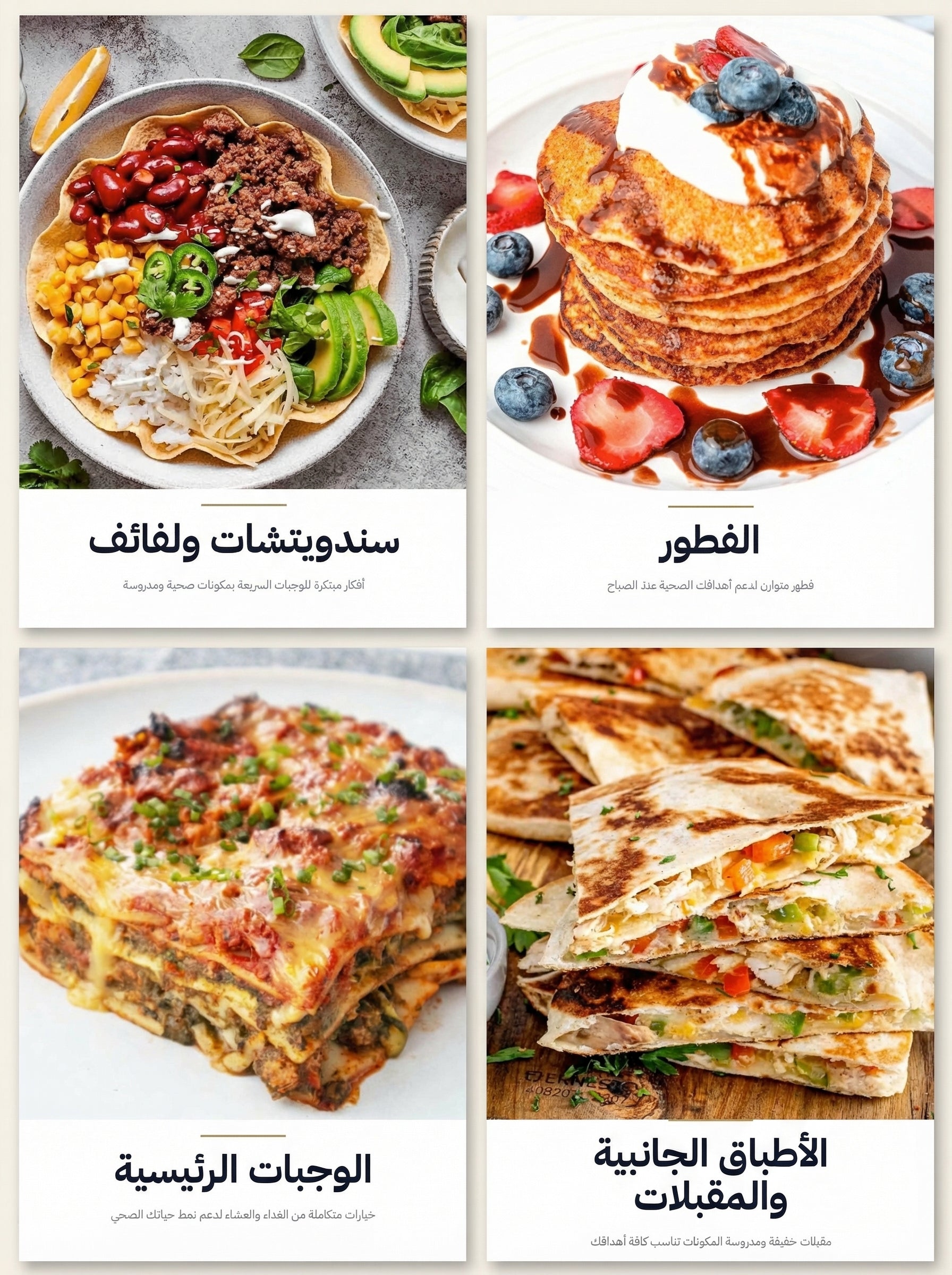 كتاب رقمي شامل يقدّم لك وصفات صحية لذيذة، محسوبة، وسهلة التطبيق